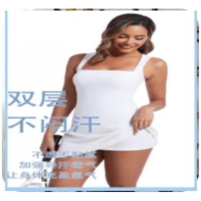 女装美女性感宽领美体连衣裙